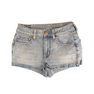 American Eagle Hi Rise Shortie Shorts Size 4 Classic Preppy Casual Normcore